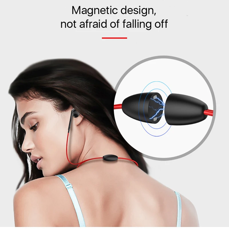 Bluetooth наушники в ухо Беспроводной магнитные спортивные наушное крепление