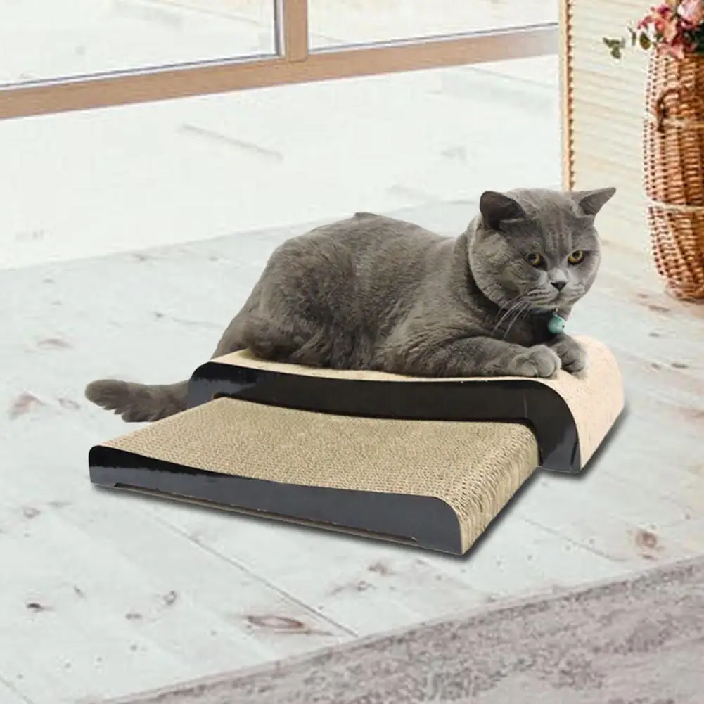 Cat Scratcher Cardboard Durable Scratching Pad With Organic Catnip Cat Scratcher Lounge Cat Training Scratch Grinding Claw Toys