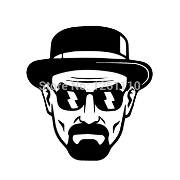 

Heisenberg Vinyl Decal - Walter White Breaking Bad Sticker Car Window Bumper - 14cm x 15cm