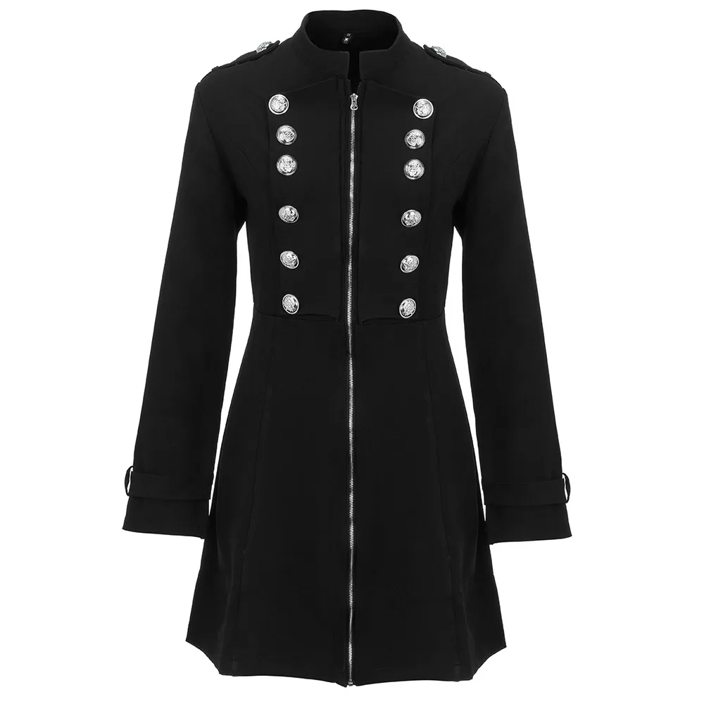 Пальто для женщин размера плюс винтажное Удлиненное пальто двубортное расклешенное ветровка однотонный Повседневный Тренч Harajuku пальто#111