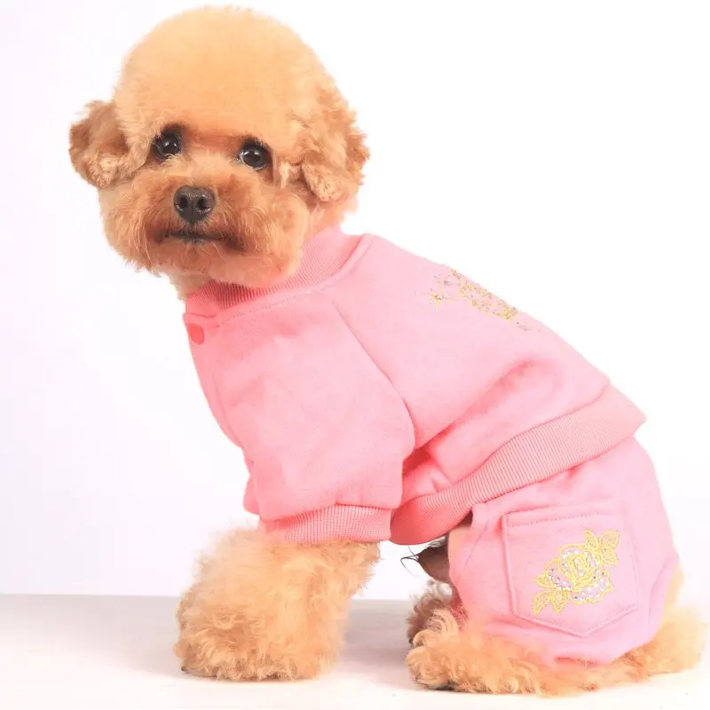 Buy dog clothes,dog's tracksuit, pink dog four legged