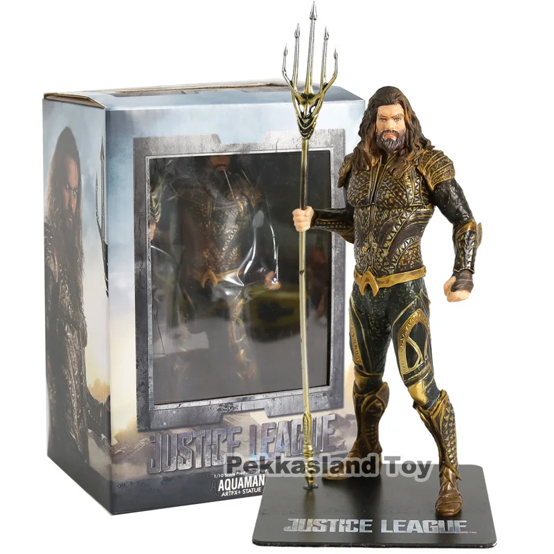 Комический фильм DC супер герой статуя Лига Justice Aquaman Orin с Trident Kotobukiya фигурка модель игрушки - Цвет: box