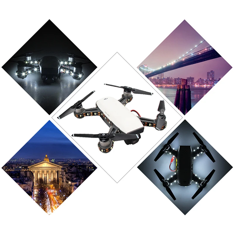 

STARTAC Spark DJI Led Light Strap Flash Night Lights with Battery and ChargerDJI Spark Accessories for DJI Spark Drone