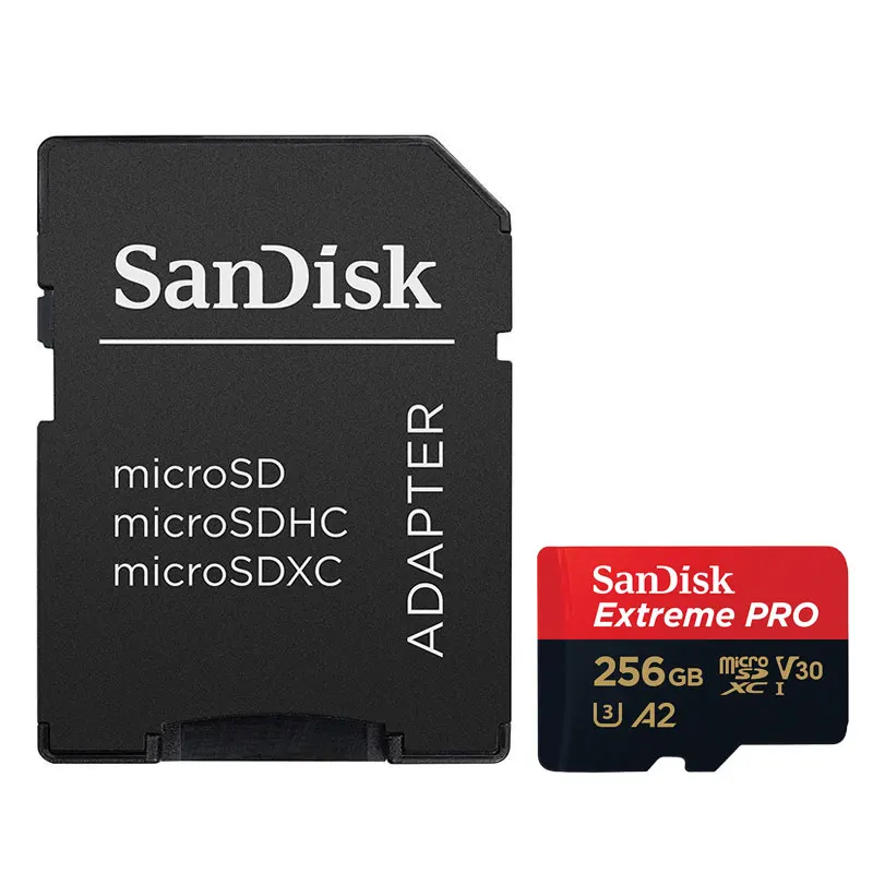 Двойной Флеш-накопитель SanDisk Extreme PRO карты памяти 256 ГБ 128 Гб 64 Гб MicroSDXC до 170 МБ/с. SDXC UHS-I микро SD карты U3 V30 TF карты Поддержка в формате 4K UHD