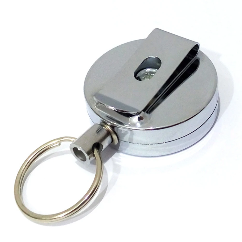 

Retractable Metal Key Ring Holder Steel Recoil Ring Belt Clip Pull Keychain 19%
