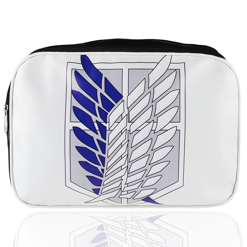 

Free shipping Anime Attack on Titan Cartoon wing logo printing Single shoulder ramp Handbags PU Casual fashion schoolbag