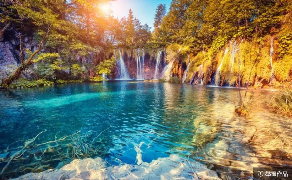 Beautiful romantic waterfall three-dimensional background wall beautiful scenery wallpapers Beautiful romantic waterfall three-dimensional background wall beautiful scenery wallpapers