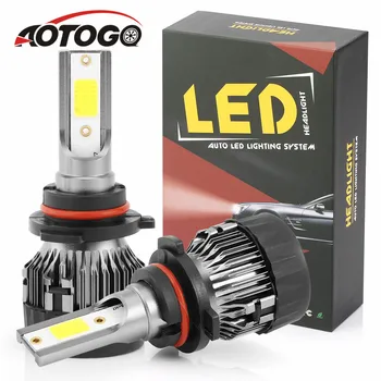 

aotogo 2pcs Car Headllight 8000LM H1 H7 H4 9003 HB2 LED Headlight Conversion Bulb Kit Hi/Lo Beams 6000K Fog Light