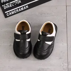 2019 Новая Осенняя детская обувь из натуральной кожи для мальчиков и девочек детская Нескользящая износостойкая обувь с мягкой подошвой