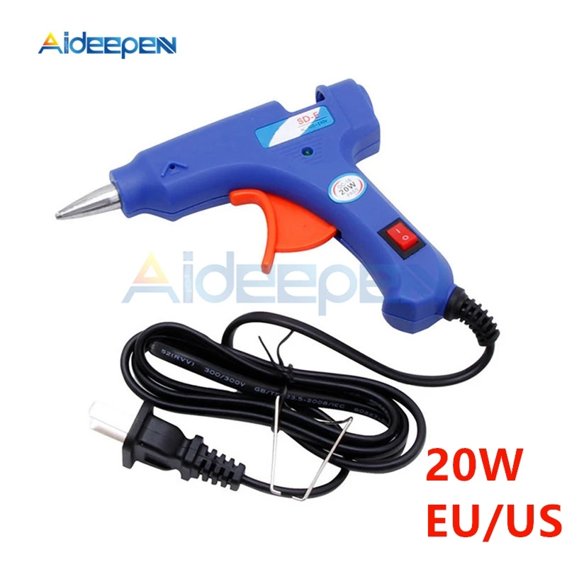 20W 110-220V US//EU Plug Professional Mini Electric Heating Hot Melt Glue Gun