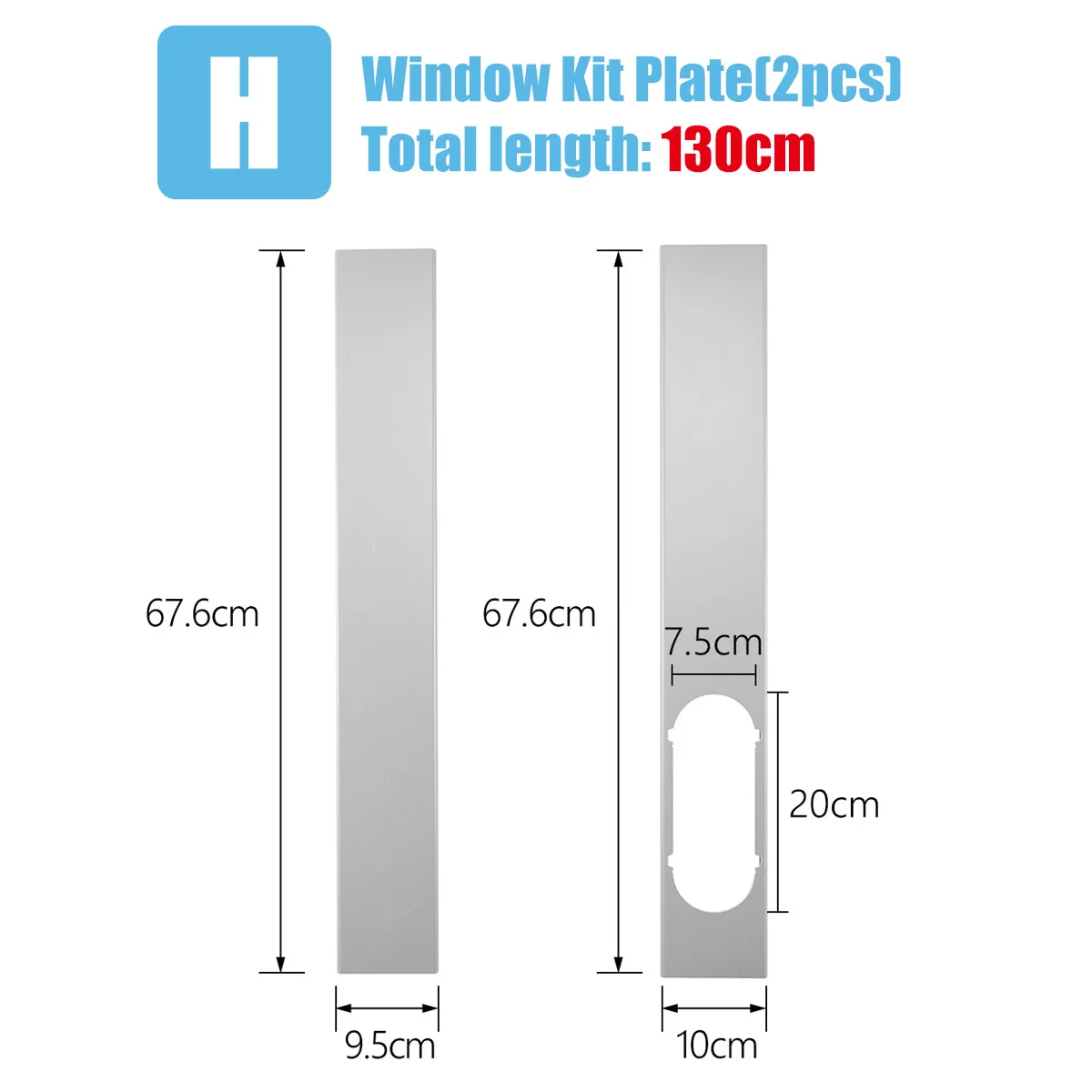 Портативный кондиционер аксессуары оконная плита двери/окна уплотнение ткань адаптер выхлопной трубы шланга кондиционер запчасти - Цвет: 2 Window Plate 130cm