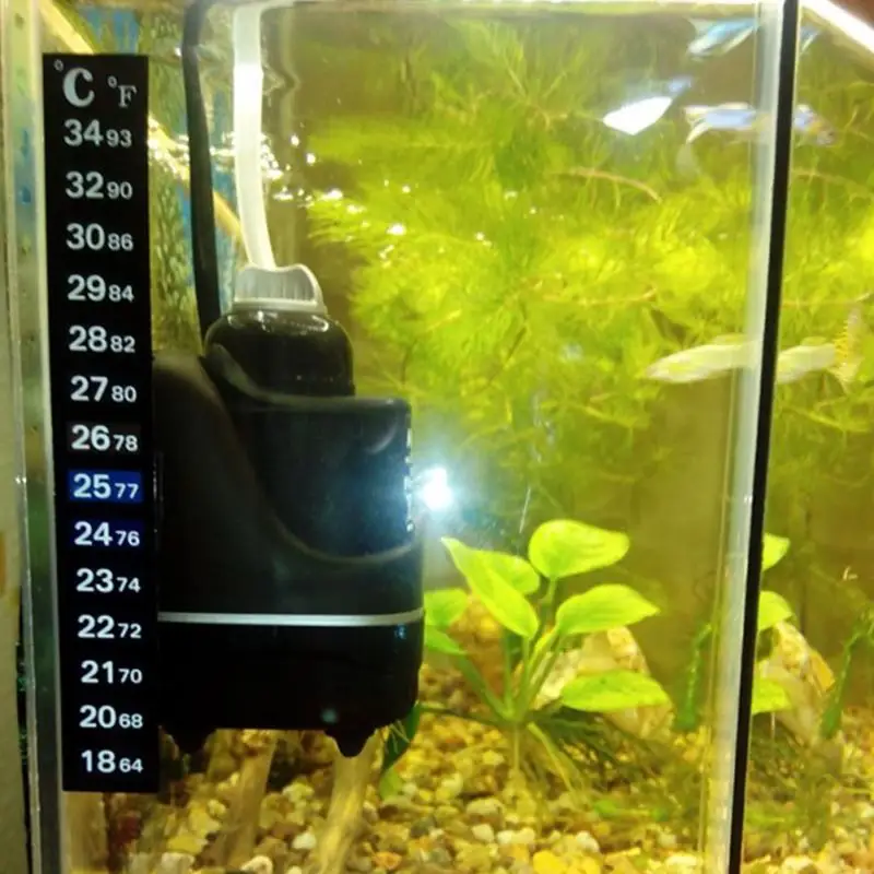 Аквариумный аквариум с двойной шкалой жидкостный термометр Температура Стикер палка-на Фаренгейт цифровой ЖК клейкая лента липкая