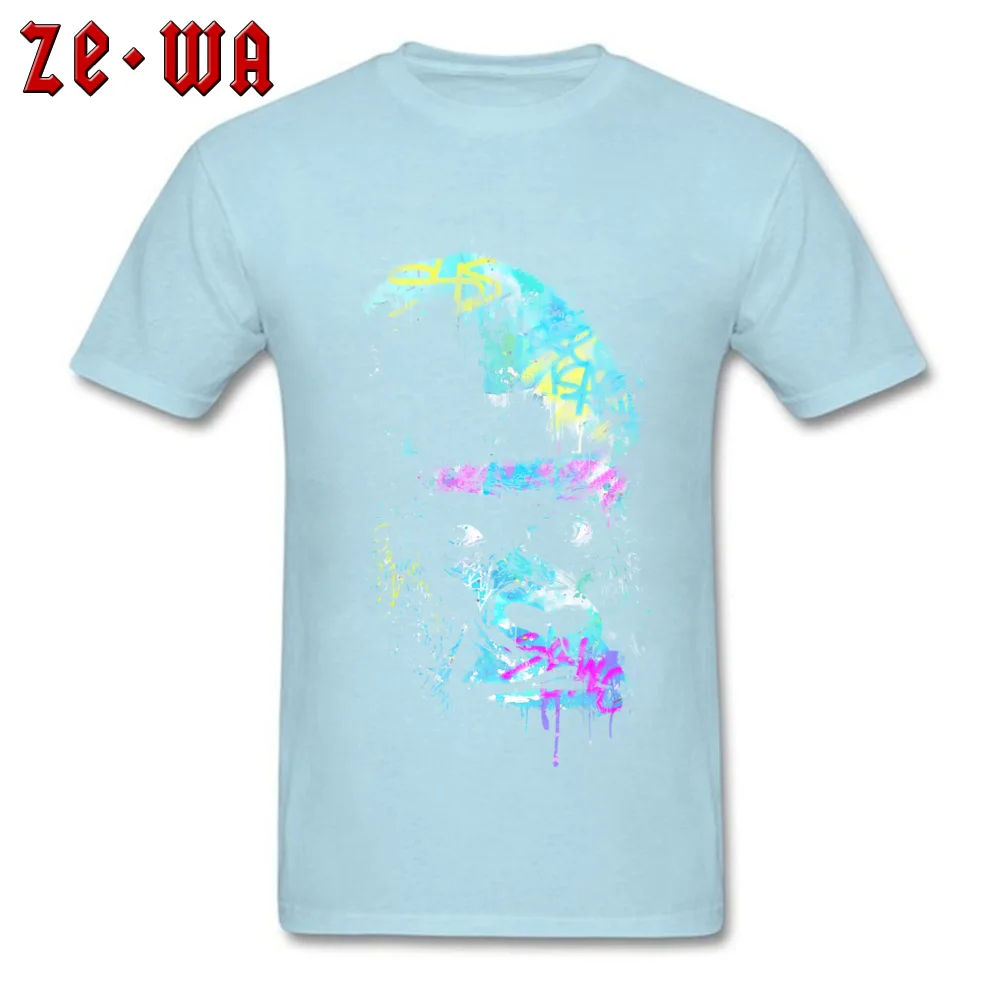 Gorilla street head T Shirt Funny Short Sleeve Latest Crewneck 100% Cotton Tops & Tees Normal Tops & Tees for Men April FOOL DAY Gorilla street head light
