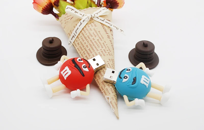 Reboto USB 2,0 Chocolate Bean USB флеш-накопитель 2 ГБ 1 ГБ 512 Мб мини-карта памяти M& M Флешка U диск