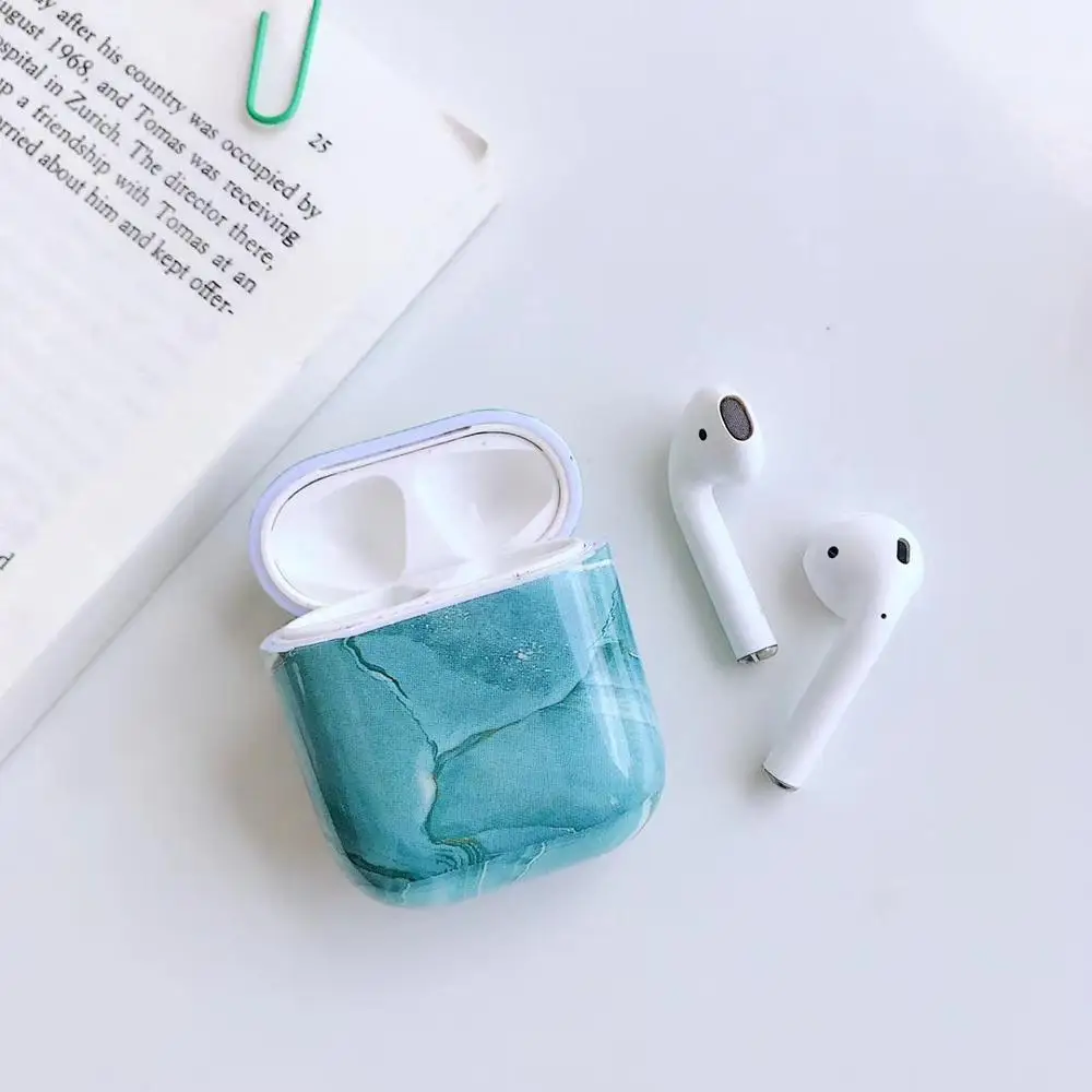 Fashion marble earphone Headset Protective Wireless Bluetooth Accessories airpods Case covers For Airpods 1/2 Fashion marble earphone Headset Protective Wireless Bluetooth Accessories airpods Case covers For Airpods 1/2