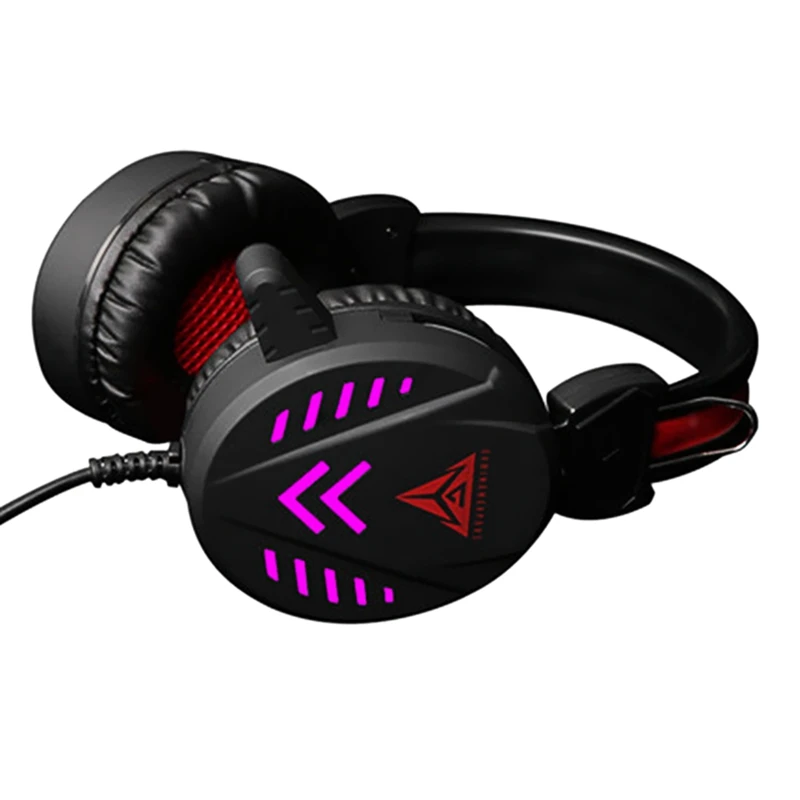 A1 Game Headsets 3 5Mm Wired Headphones Noise Cancel Earphone With Mic Colorful Led Light Volume Control Aux Usb For Desktop P
