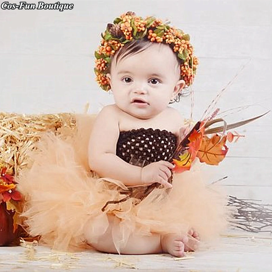 Newborn Infant Baptismal Tutu Dress Baby Hundred Days Celebration Dress