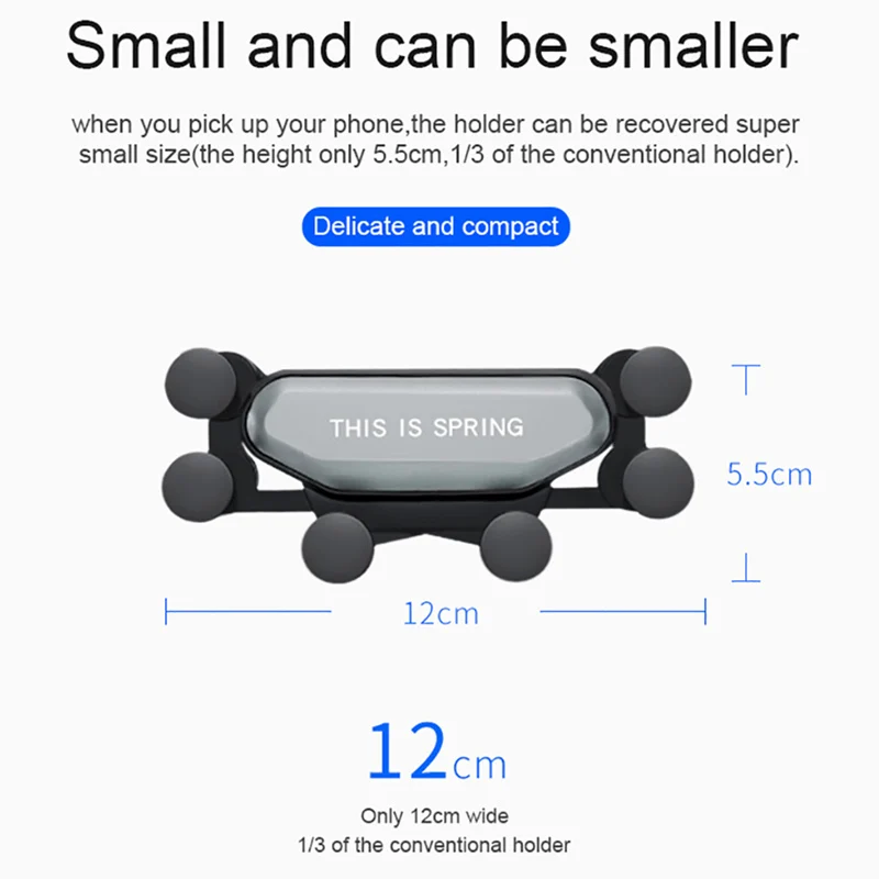 ROCK Gravity автомобильный держатель телефона для iPhone X Xs Max Samsung S9 в на вентиляционное