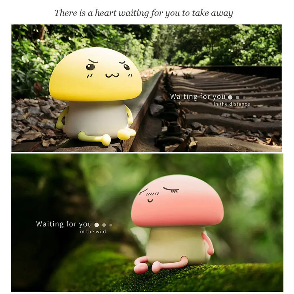 

Cartoon Cute luminous Silicone+ABS LED kindergarten touch night light Q Baby USB rechargeable atmosphere lamp