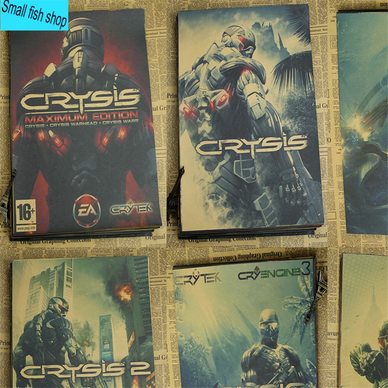 Crysis1 2 3 4 игра постер видео украшение дома крафт Рисование ядро наклейки на