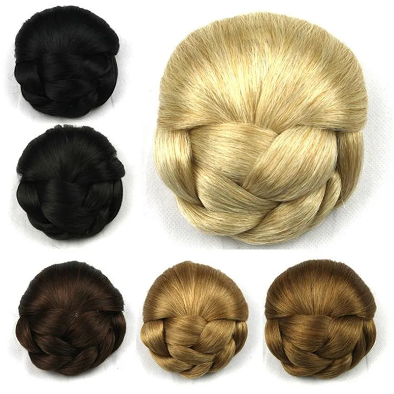 1pc 70g Synthetic Hair Professional Hair Pad Black Brown Blonde