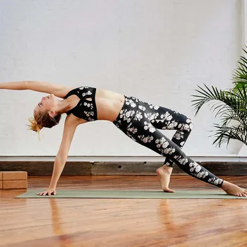 AINDAV Sport Leggings High Waist Compression Pants Gym Clothes Sexy Running Floral Print Yoga Tights Women Fitness Yoga Pants 4