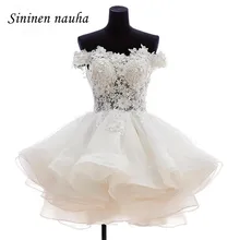 Платья для выпускного бала с открытыми плечами, короткие платья для женщин, платья с кружевной аппликацией размера плюс, Коктейльные Платья Vestidos De Festa 11