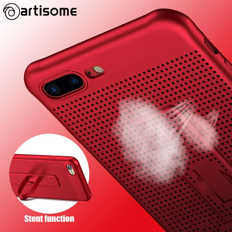 

Artisome Breathe Cases For iPhone 6 6S 7 8 Plus Case Silicone Soft TPU Finger Ring Case For iPhone 8 7 6 6S Plus Cases Cover