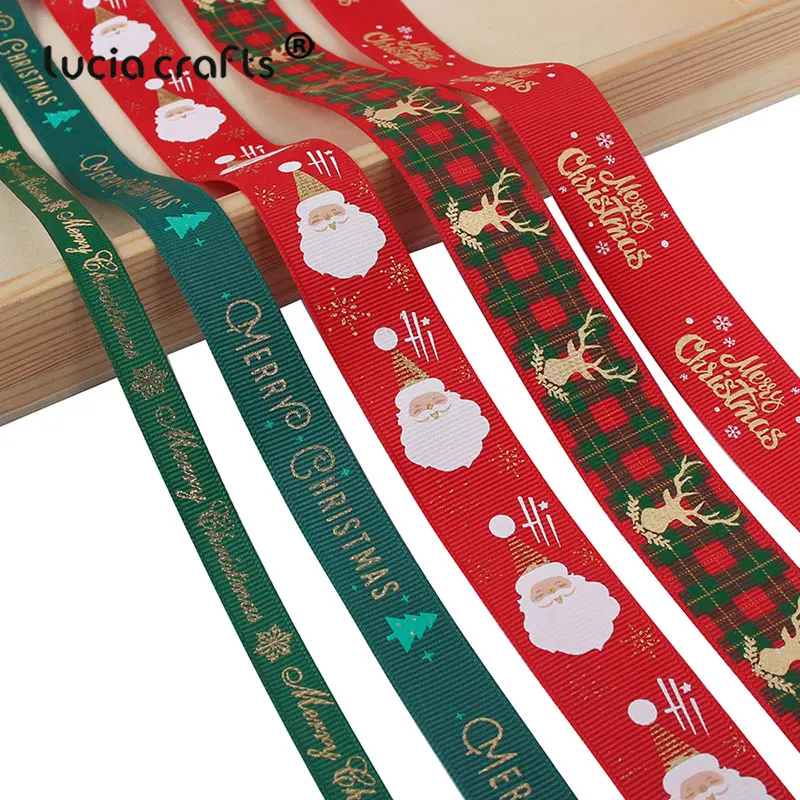 HTB1HQyde3mH3KVjSZKzq6z2OXXa1 5yards/lot 10mm/15mm/25mm Polyester Printing Christmas Grosgrain Ribbons DIY Xmas Party Wrapping Decor Supplies Material X0203