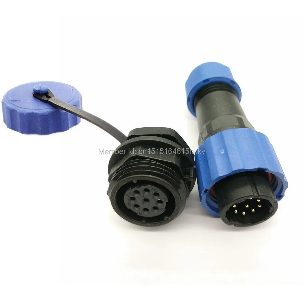 Водонепроницаемый авиационный разъем SD16 16 мм 9 Pin P Панель Крепление IP68|connector