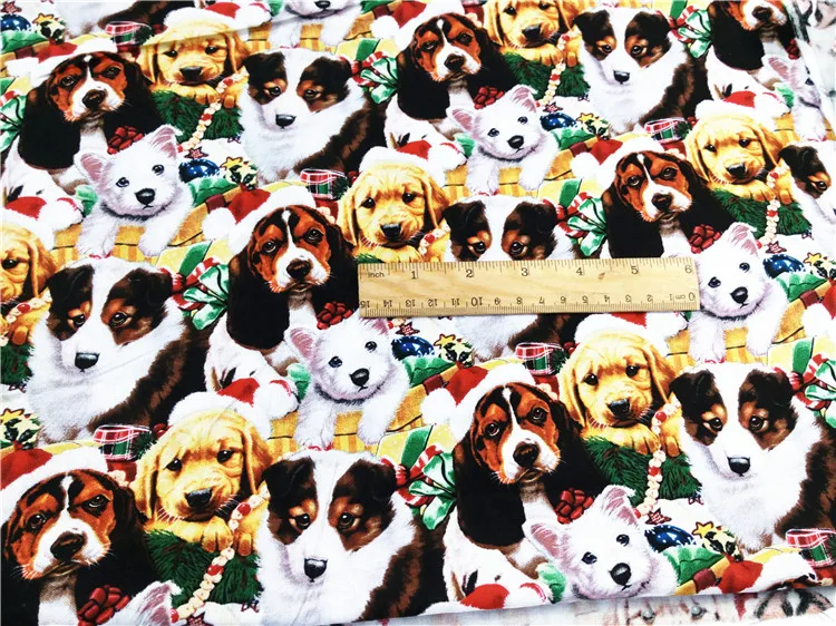 1 Meter Dogs Printed Fabric 100 Cotton Designer Fabric Good Quality