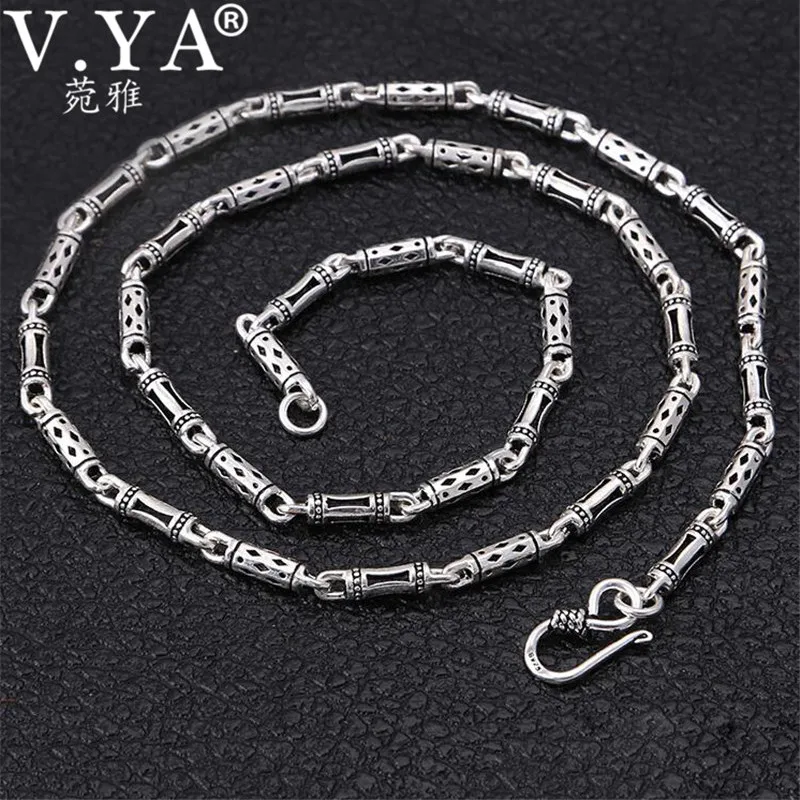 S925 Sterling Silver necklace men jewelry 925 Thai silver necklace 100