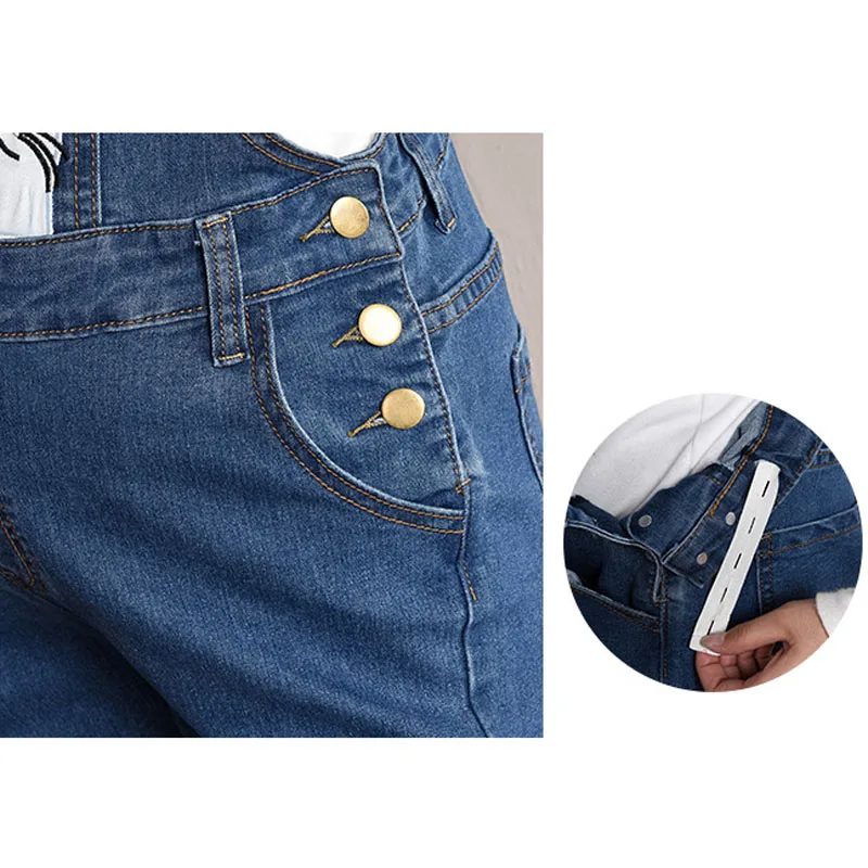 С принтом для беременных джинсовый комбинезон для беременных Для женщин брюки Беременность Braced нагрудники работы переноски Эластичные подтяжки униформы