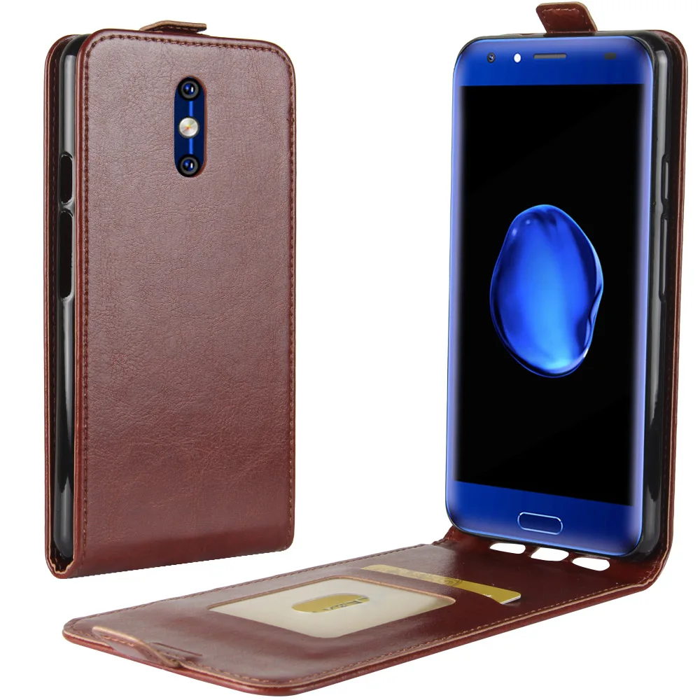 

BL5000 Case for Doogee BL 5000 Down Open Style Cases Flip Leather Thick Solid Card Slot Protect Cover Black DG DG5000 Doogee5000