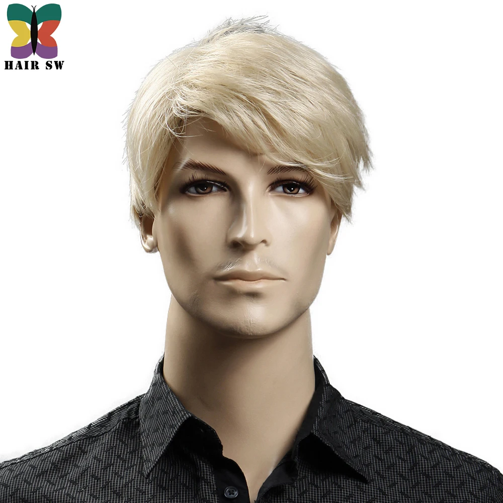 Yiyaobess-6inch-Heat-Resistant-Synthetic-Short-Blonde-Wig-Natural-Hair-Men-Straight-hairStyles-(5)