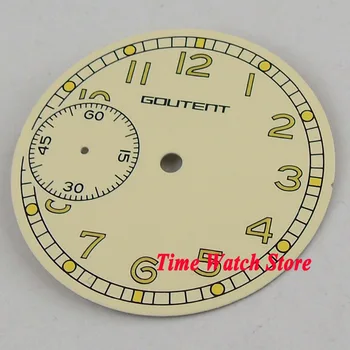 

36.8mm off-white dial Arabic numerals Watch Dial fit ETA 6497 Hand winding movement D120