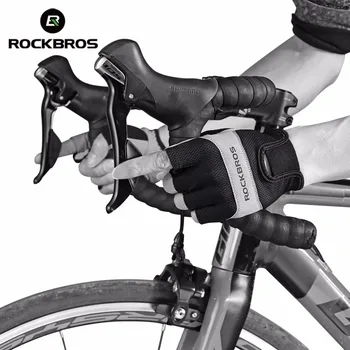 

ROCKBROS Bicycle Gloves Cycling Gloves Half Finger Mens Women's Summer Bike Nylon Sport Mountain Bike Gloves Guantes Ciclismo