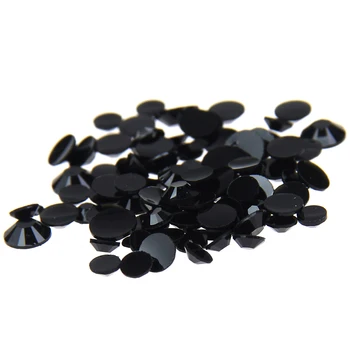 

24000pcs Black Color Mixed Sizes 2mm 2.5mm 3mm 4mm 5mm 6mm Resin Rhinestones Flatback Round Shape Glue On Beads DIY Nails Art