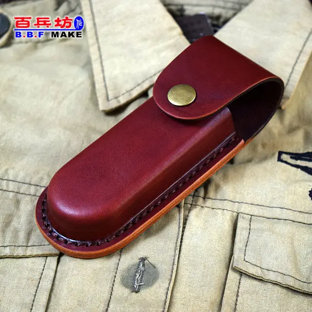 B.B.F MAKE Folding knife sheath scabbard Argentine tanned leather bags