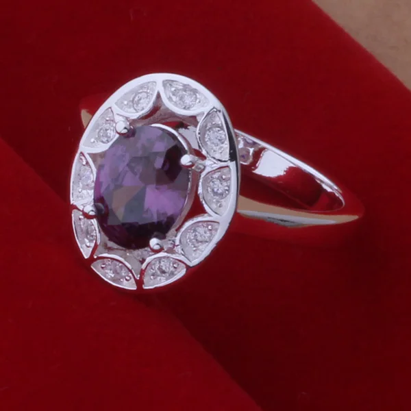 AR440 Fashion Jewelry Silver Color Gifts Popular Rings For Women Elegant Permatex /aspajjwa Bjhakaoa | Украшения и аксессуары