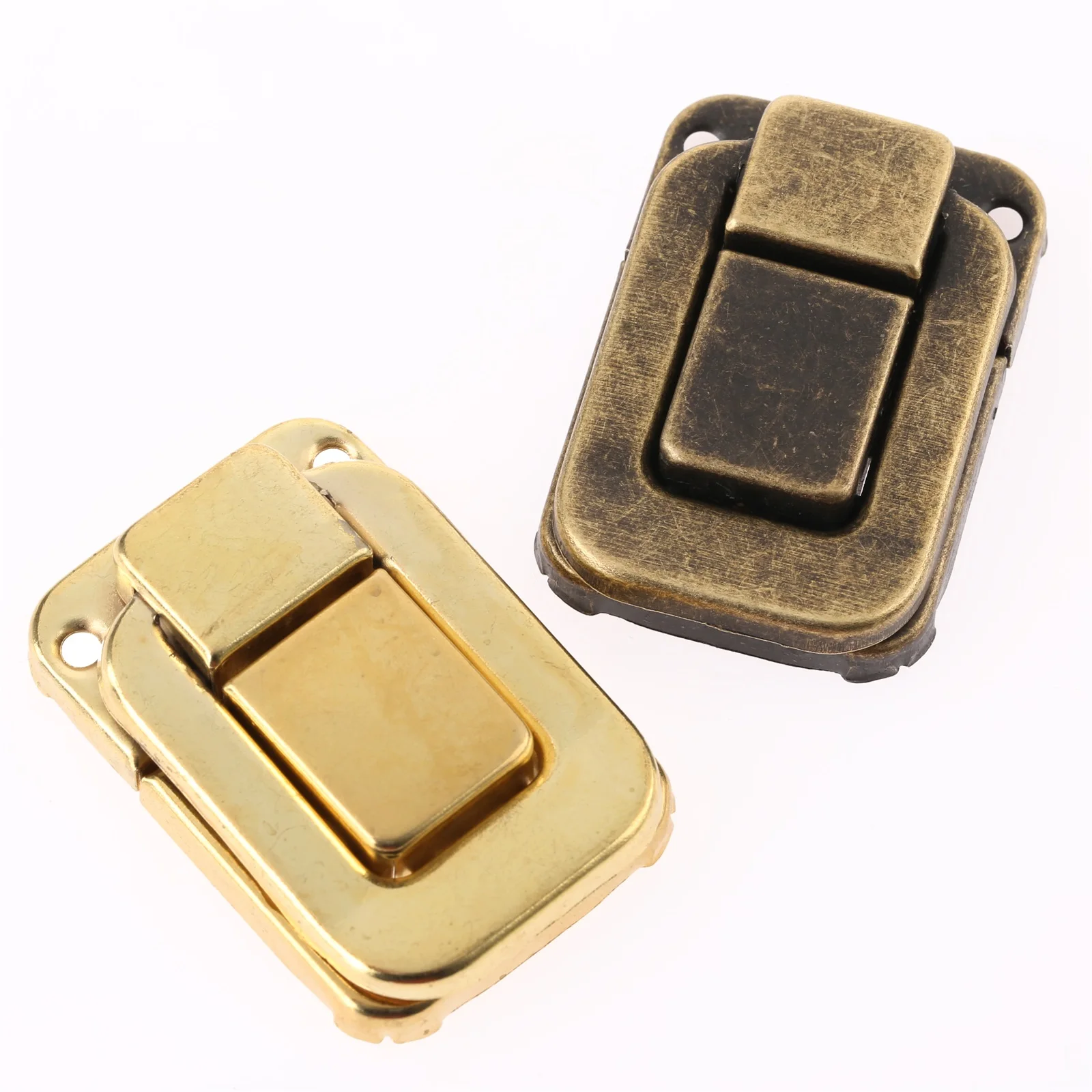 

1Pc 48*32mm Jewelry Chest Gift Wine Wooden Box Case Toggle Latch Suitcase Hasp Hook Lock with Screws Vintage Furniture Hardware