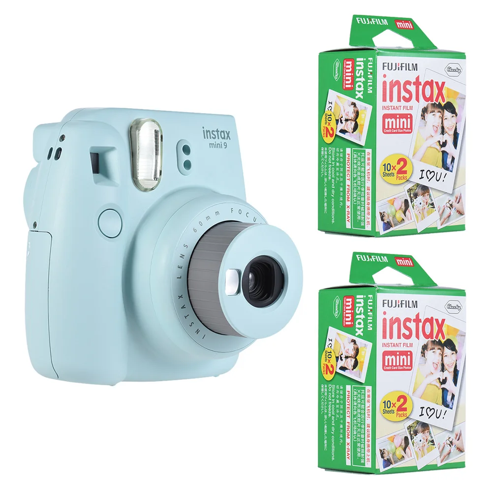 Fujifilm Instax Mini 9 пленочная камера фото мгновенная камера всплывающая линза автоматический замер мини-камера с 40 листов белая пленка края