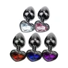 Petit coeur en métal noir cristal Plug Anal butin perles coeur bijoux Base lisse Anal godemichet Anal pour hommes femmes Couples ► Photo 1/6