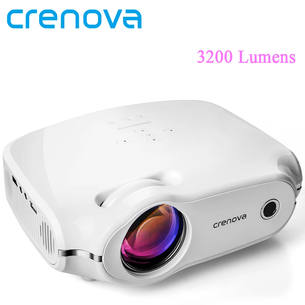 

CRENOVA High Quality LCD Projector For Home Theater System Movie Video Projector With Android 7.1 OS 3200 Lumens WIFI Bluetooth