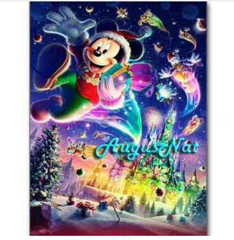 

mickey mouse diamond painting cartoon wall art castle decor rhinestone pasted diy kids painting toy mosaic craft present