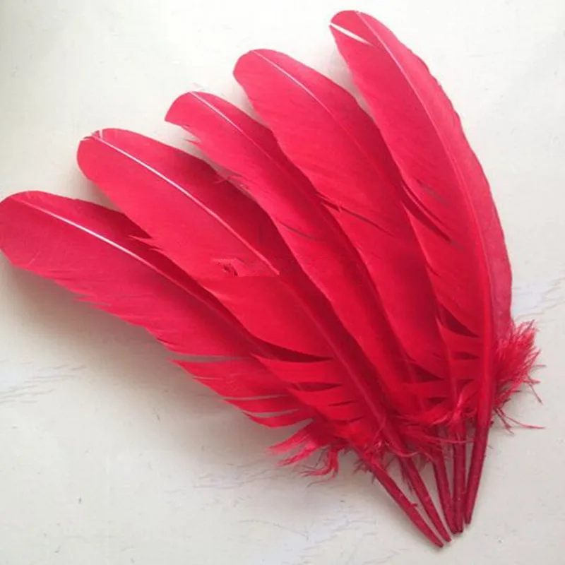 Free shipping 50pcs wholesale 25 30cm red color real natural turkey