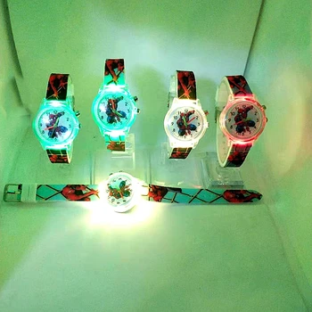 

Spiderman Children Watches Cat Cartoon Electronic Colorful Light Source Child Watch Girls Birthday Party Kids Gift Clock Wrist