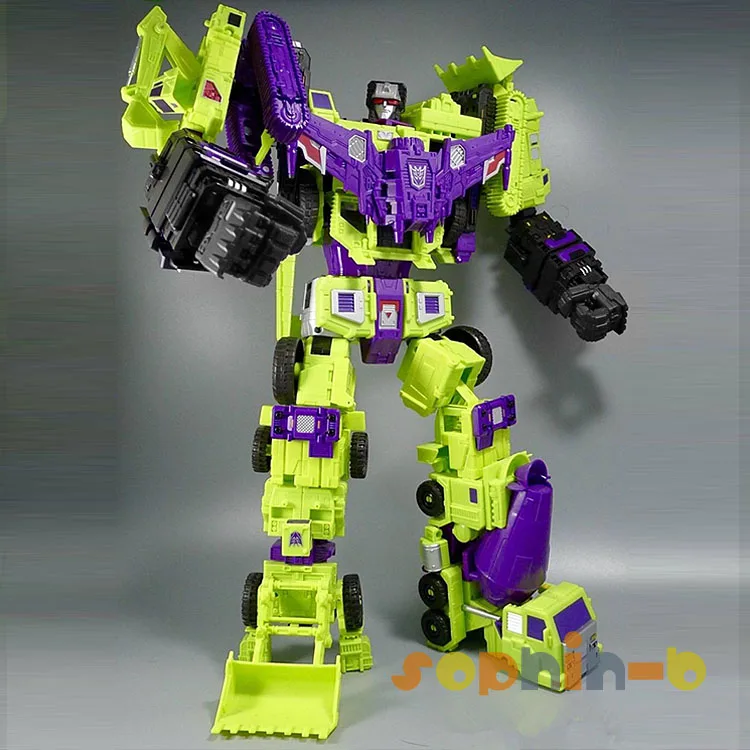 Devastator No Box Трансформация Defensor Devastator брутикус Superion Aerialbots Combiner Wars 32 см Фигурки ко - Цвет: Devastator No Box