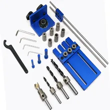 NEW Round Dowel Punch Triple Punch Positioning Device Aluminum alloy for Woodworking Tools Three-in-one Hole Opener