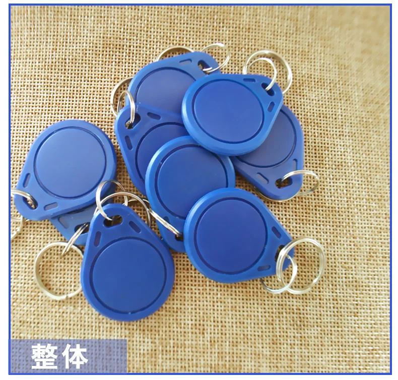 100 шт./лот RFID брелков 13.56 мГц iso 14443a M1 1 К S50 Совместимость FM11RF08 голубой цвет